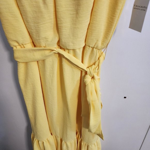 Tahari Arthur S. Levine Yellow Tank Sundress with Bottom Ruffle NWT | Size 10 - Picture 9 of 12